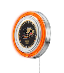 Anaheim Ducks Officially Licensed 15" Neon Clock Wall Decor side view