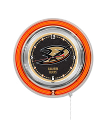 Anaheim Ducks Officially Licensed 15" Neon Clock Wall Decor