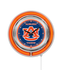 Auburn University Tigers Officially Licensed Logo 15" Neon Clock Wall Decor
