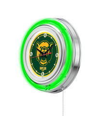 15" Baylor Bears Officially Licensed Logo Neon Clock Wall Decor Side View