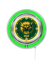 15" Baylor Bears Officially Licensed Logo Neon Clock Wall Decor