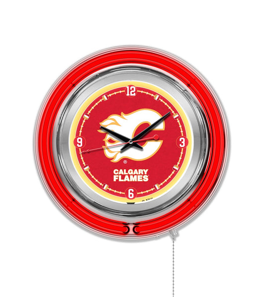 15" Calgary Flames Neon Clock