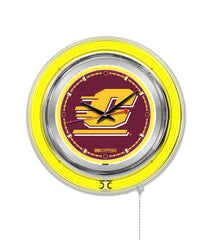 Central Michigan Chippewas Officially Licensed Logo 15" Neon Clock Wall Decor