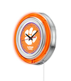 15" Clemson Tigers Neon Clock