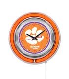 15" Clemson Tigers Neon Clock