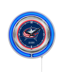 Columbus Blue Jackets Officially Licensed Logo 15" Neon Clock Wall Decor