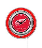 15" Detroit Red Wings Neon Clock