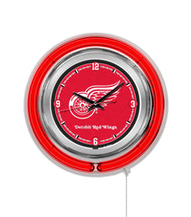 Detroit Red Wings Officially Licensed Logo 15" Neon Clock Wall Decor