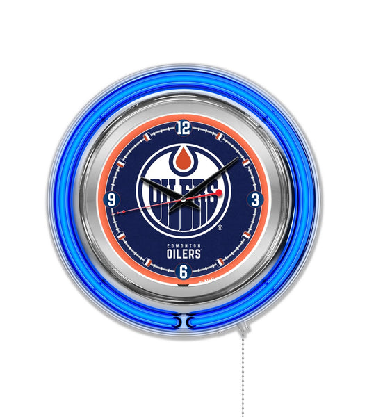 15" Edmonton Oilers Neon Clock