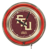 15" Florida State University Seminoles Neon Clock