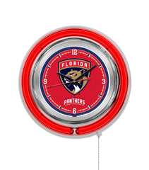 Florida Panthers Officially Licensed Logo 15" Neon Clock Wall Decor