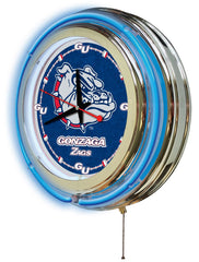 Gonzaga Bulldogs Officially Licensed Logo 15" Neon Clock Wall Decor