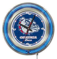 Gonzaga Bulldogs Officially Licensed Logo 15" Neon Clock Wall Decor