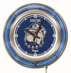 Georgetown Hoyas Officially Licensed Logo 15" Neon Clock Wall Decor