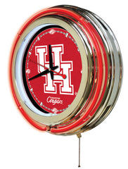 University of Houston Cougars Officially Licensed Logo 15" Neon Clock Hanging Wall Decor
