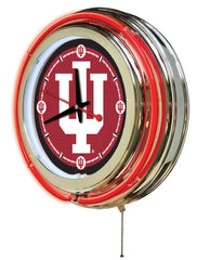 Indiana Hoosiers Officially Licensed Logo 15" Neon Clock Wall Decor