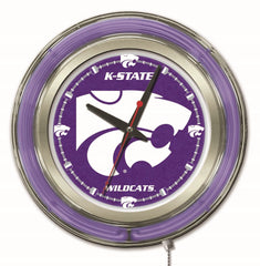 15" Kansas State Wildcats Neon Clock