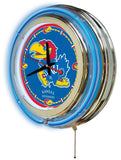 15" Kansas Jayhawks Neon Clock
