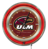 15" ULM Warhawks Head Neon Clock