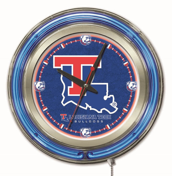 15" Louisiana Tech Bulldogs Neon Clock