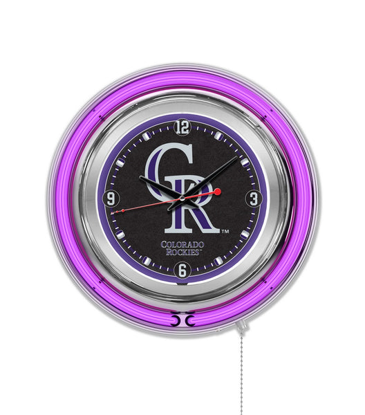 15" Colorado Rockies Neon Clock