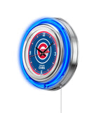 15" Chicago Cubs Neon Clock