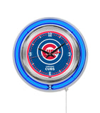 15" Chicago Cubs Neon Clock