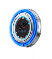15" Miami Marlins Neon Clock