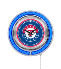 Texas Rangers 15" Neon Clock
