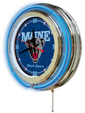 15" Maine Neon Clock | UM Black Bears Retro Neon Clock