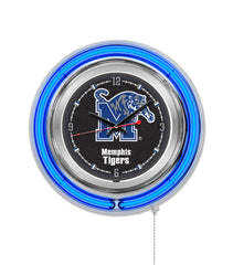 Memphis Tigers Officially Licensed Logo 15" Neon Clock Wall Decor