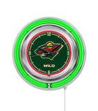 15" Minnesota Wild Neon Clock