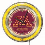 15" Minnesota Golden Gophers Neon Clock