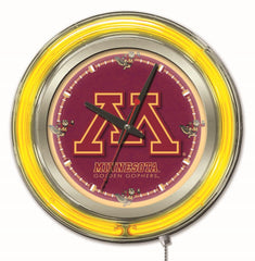 Minnesota Golden Gophers Officially Licensed Logo 15" Neon Clock Wall Decor