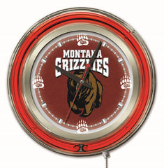 University of Montana Grizzlies Officially Licensed Logo 15" Neon Clock Hanging Wall Decor