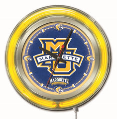 Marquette University Golden Eagles Officially Licensed Logo 15" Neon Clock Hanging Wall Decor