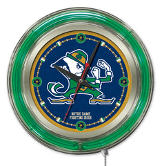 Notre Dame Fighting Irish Officially Licensed Logo 15" Neon Clock Wall Decor