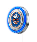 15" New York Islanders Neon Clock