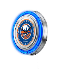 New York Islanders Officially Licensed Logo 15" Neon Clock Wall Decor
