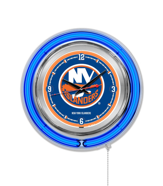 15" New York Islanders Neon Clock