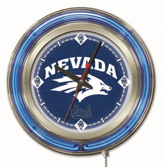 University of Nevada Wolf Pack Officially Licensed Logo 15" Neon Clock Hanging Wall Decor