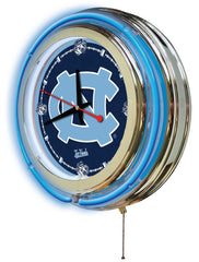North Carolina Tar Heels Officially Licensed Logo 15" Neon Clock Wall Decor