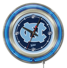 North Carolina Tar Heels Officially Licensed Logo 15" Neon Clock Wall Decor