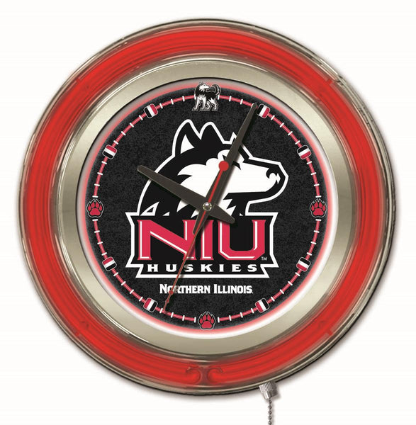 15" Northern Illinois Neon Clock | NIU Huskies Retro Neon Clock