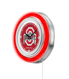 15" Ohio State Buckeyes Neon Clock