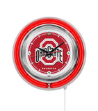 15" Ohio State Buckeyes Neon Clock