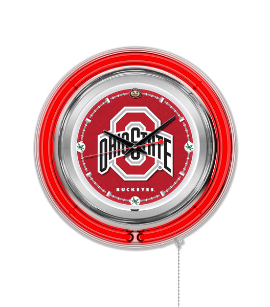 15" Ohio State Buckeyes Neon Clock