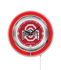 Ohio State University Buckeyes Officially Licensed Logo 15" Neon Clock Wall Decor
