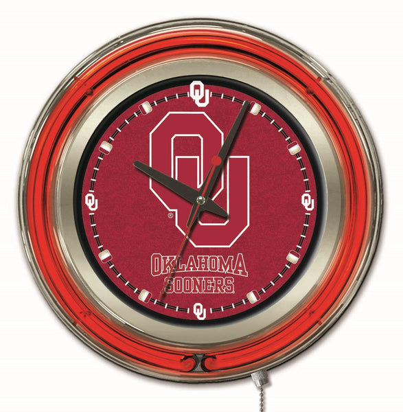 15" Oklahoma Sooners Neon Clock
