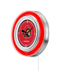 Ottawa Senators Officially Licensed Logo 15" Neon Clock Hanging Wall Decor